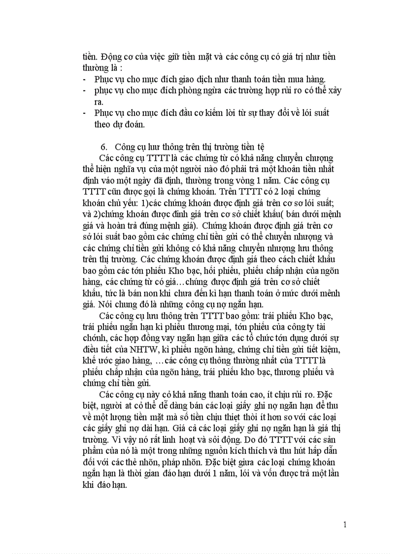 image for page Thị trường tiền tệ