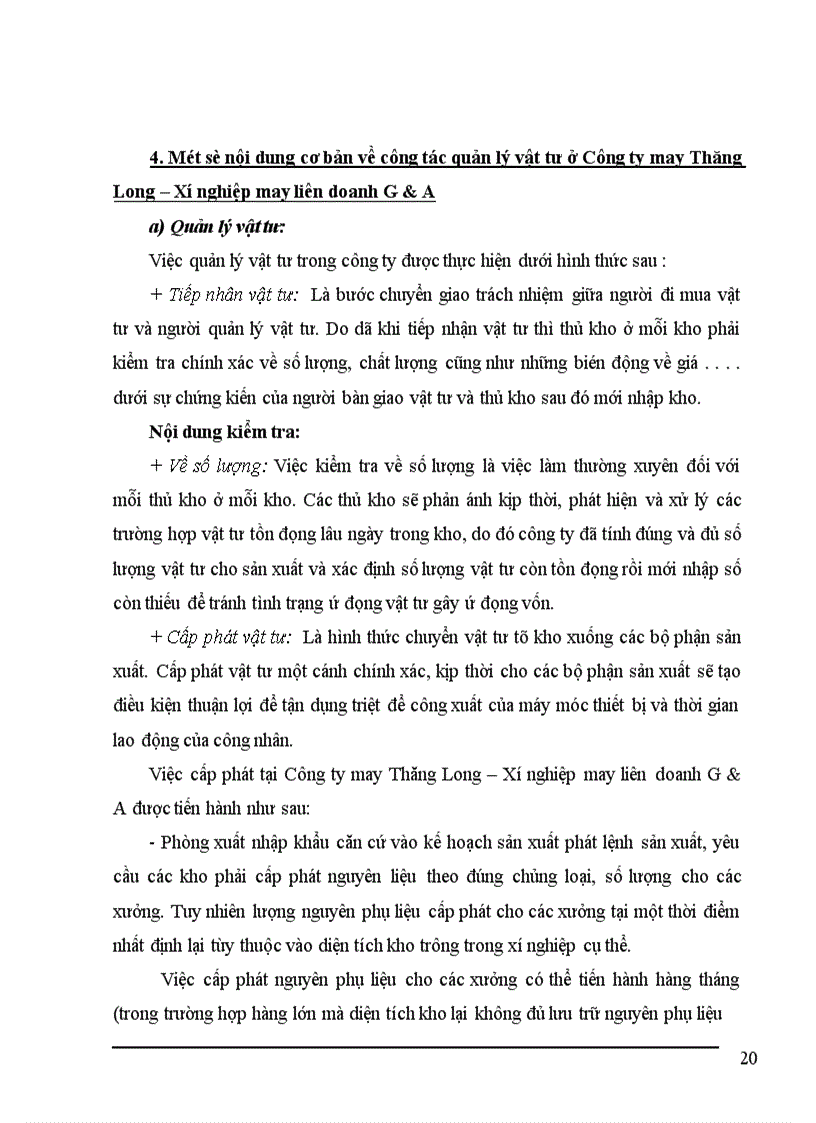 image for page Công tác quản lý vật tư tại Công ty may Thăng Long Xí nghiệp may liên doanh G A
