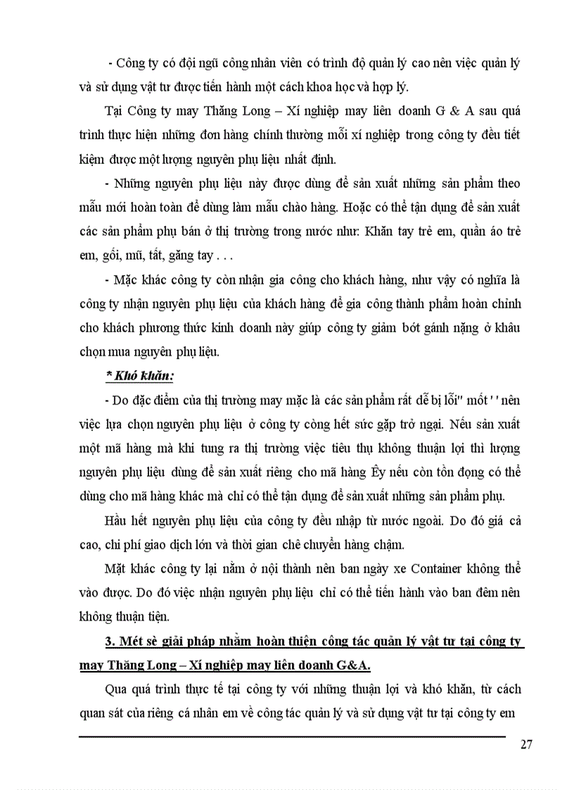 image for page Công tác quản lý vật tư tại Công ty may Thăng Long Xí nghiệp may liên doanh G A