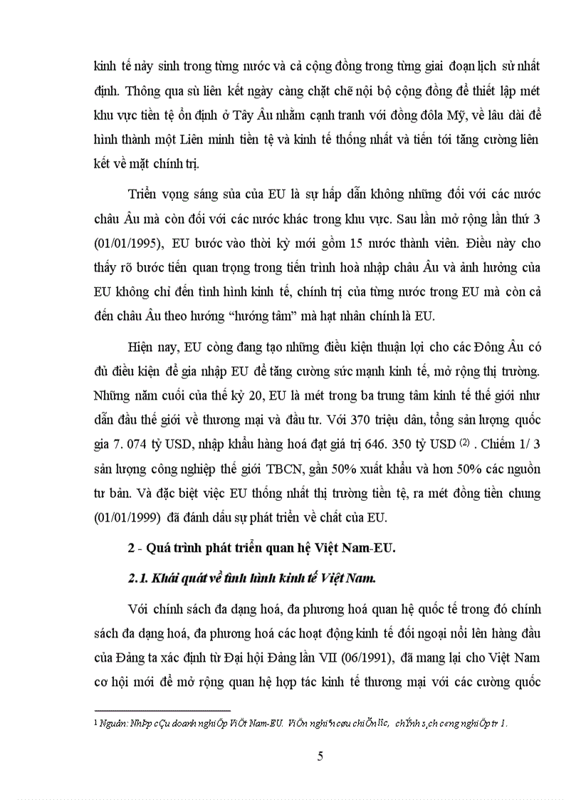 image for page quan hệ thương mại giữa Việt Nam và EU trong 10 năm qua 1990 2000 triển vọng và những giải pháp