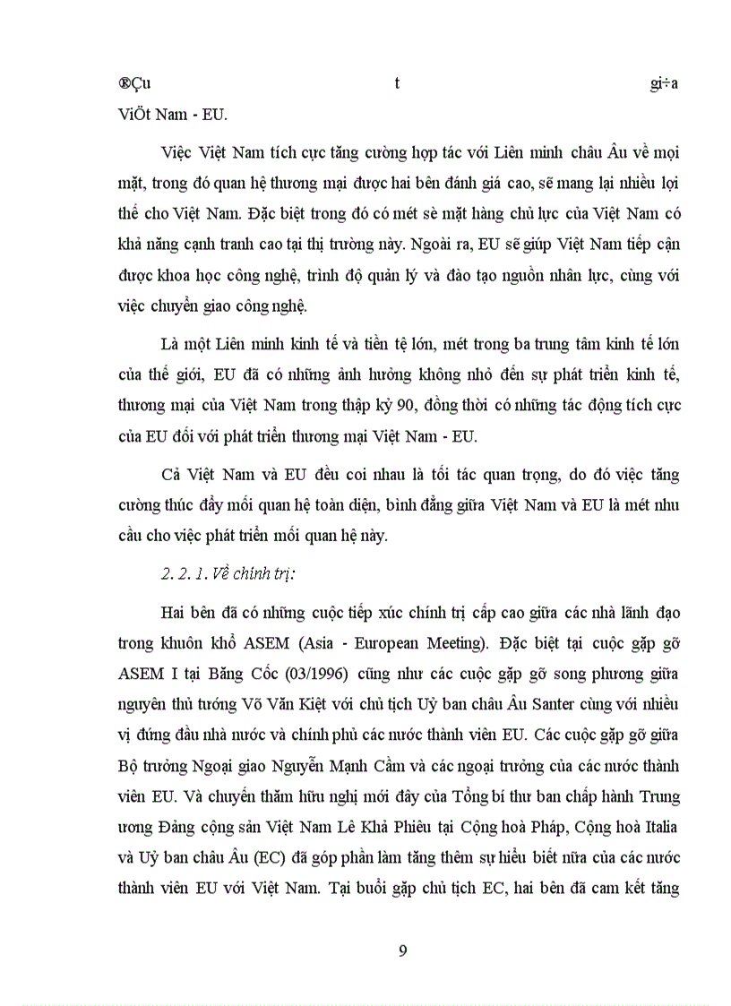 image for page quan hệ thương mại giữa Việt Nam và EU trong 10 năm qua 1990 2000 triển vọng và những giải pháp