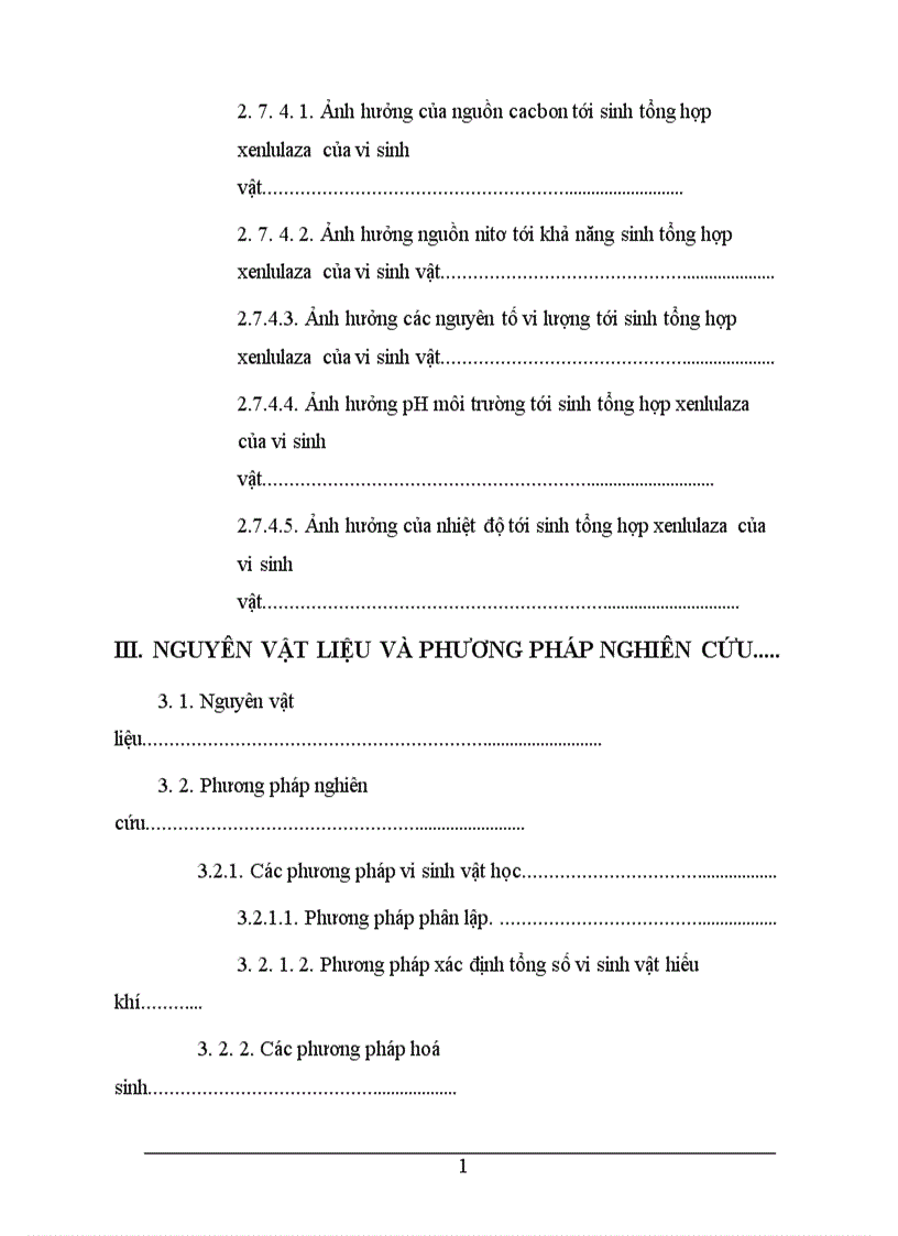image for page Phân lập tuyển chọn và nghiên cứu các yếu tố ảnh hưởng đến khả năng sinh tổng hợp xenlulaza của một số chủng vi sinh vật nhằm ứng dụng xử lý phế thải ligno xenluloza 1