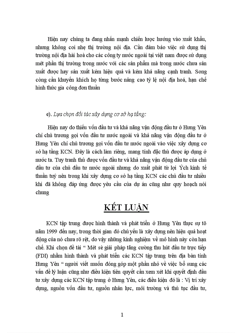 image for page Một số giải pháp tăng cường thu hút đầu tư trực tiếp FDI nhằm hình thành và phát triển các KCN tập trung trên địa bàn tỉnh Hưng Yên