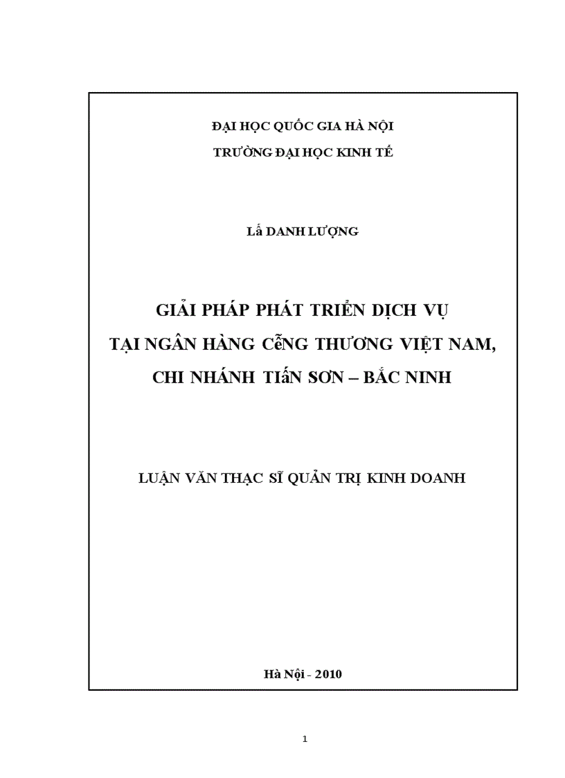 image for page Giải pháp phát triển dịch vụ tại Ngân hàng Công thương Việt Nam chi nhánh Tiên Sơn Bắc Ninh