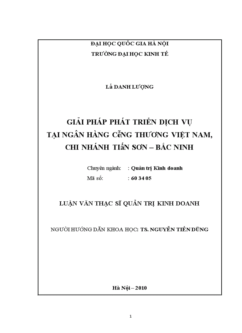 image for page Giải pháp phát triển dịch vụ tại Ngân hàng Công thương Việt Nam chi nhánh Tiên Sơn Bắc Ninh