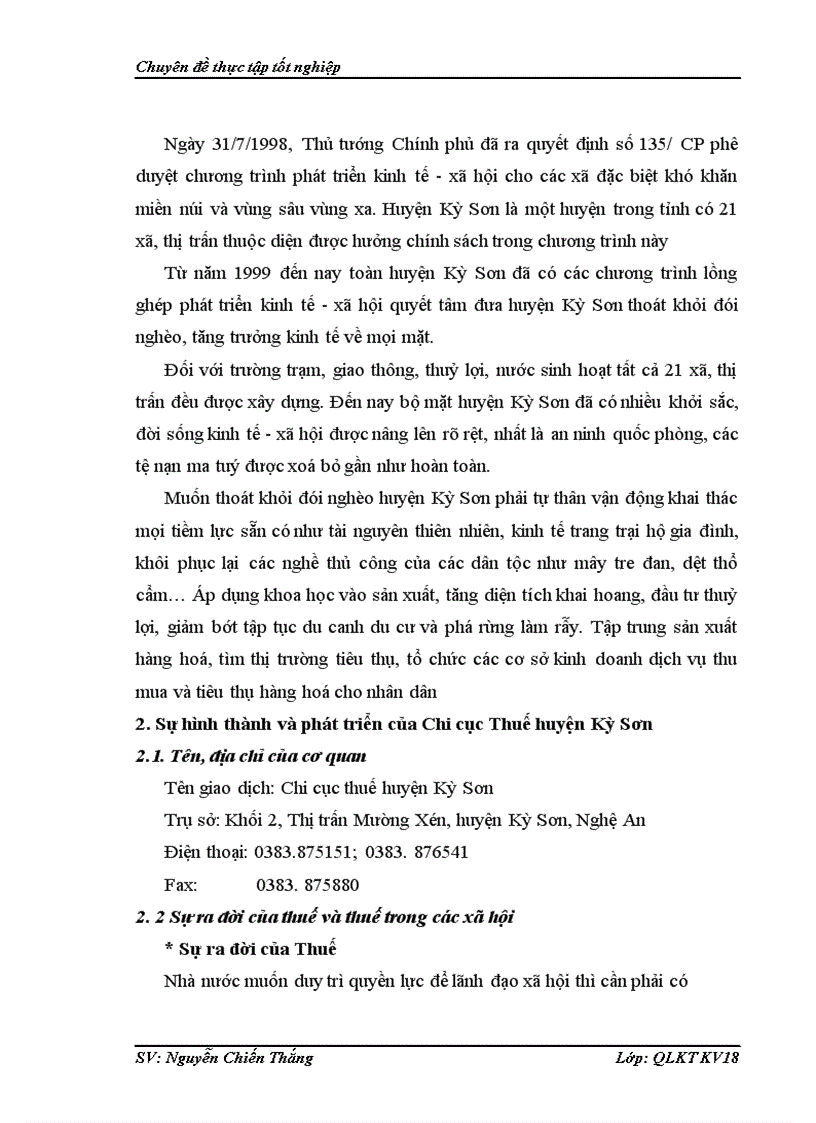 image for page Một số vấn đề Quản lý nguồn thu về thuế trên địa bàn huyện Kỳ Sơn hiện nay