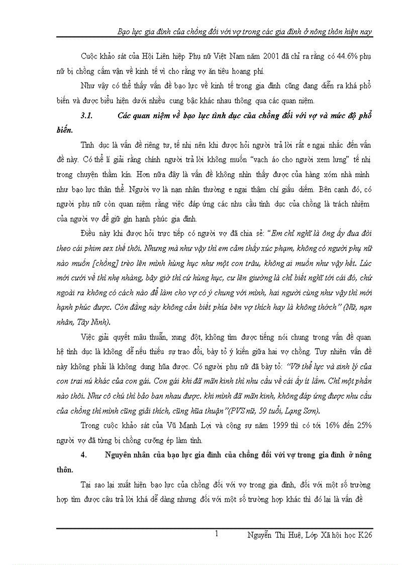 image for page Bạo lực gia đình của chồng đối với vợ trong các gia đình ở nông thôn hiện nay