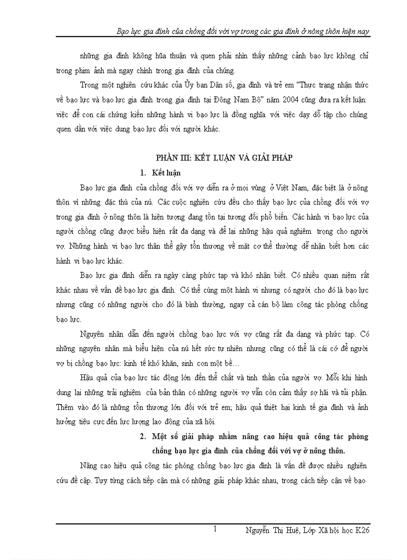 image for page Bạo lực gia đình của chồng đối với vợ trong các gia đình ở nông thôn hiện nay