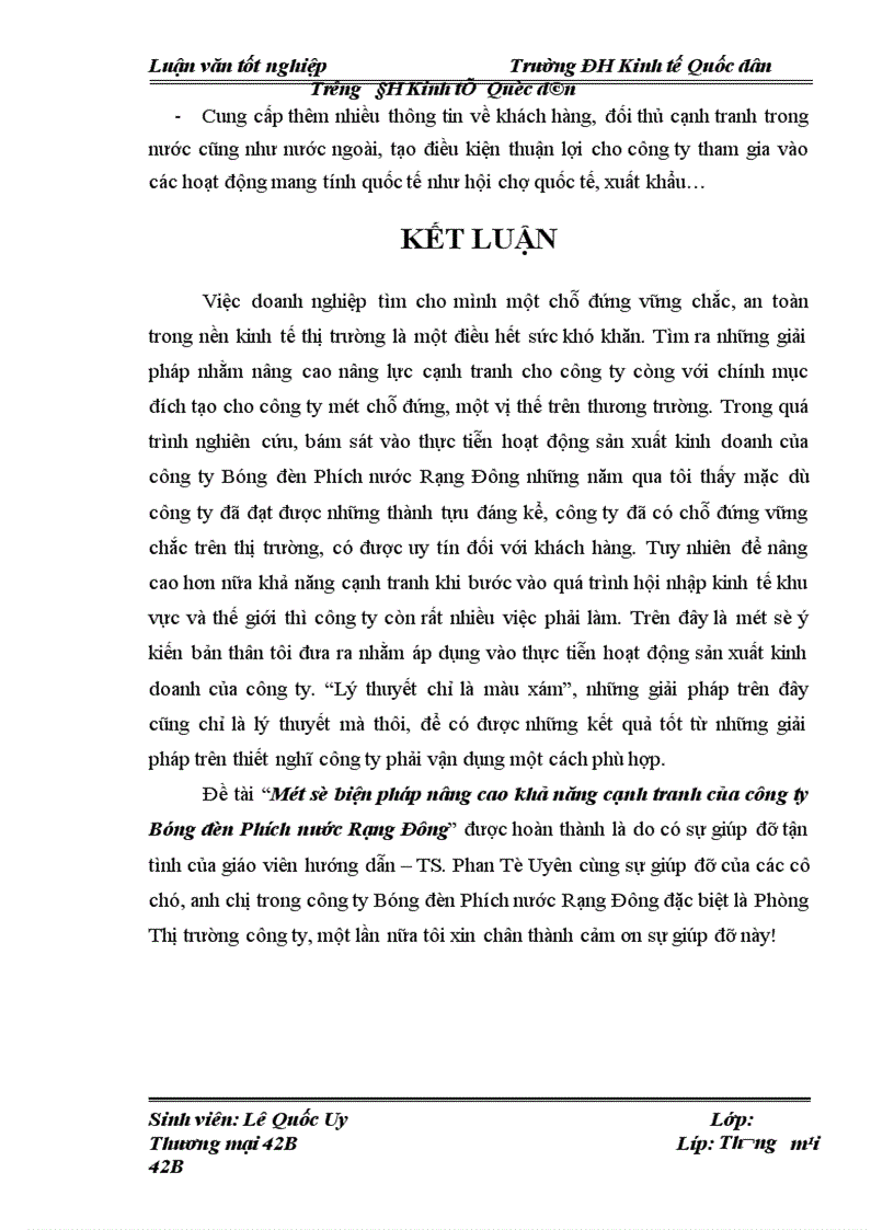 image for page Một số biện pháp nhằm nâng cao khả năng cạnh tranh của công ty Bóng đèn Phích nước Rạng Đông