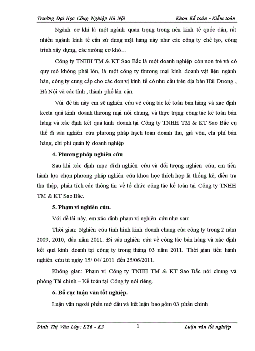 image for page Hoàn thiện công tác kế toán bán hàng và xác định kết quả kinh doanh tại Công ty TNHH TM KT Sao Bắc
