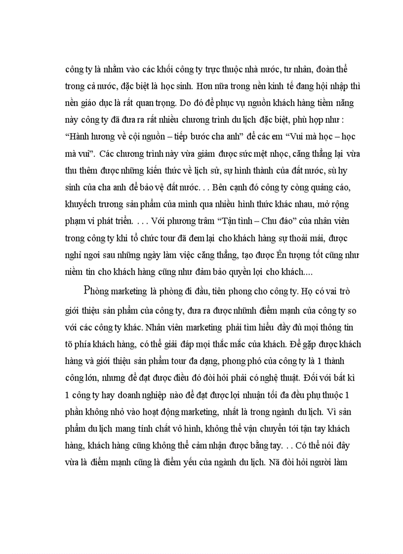 image for page Các hoạt động kinh doanh lữ hành của công ty thương mại và dịch vụ du lịch Linh Phương