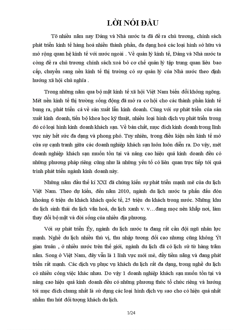 image for page Phương hướng tổ chức và tình hình kinh doanh nhằm nâng cao hiệu quả kinh doanh trong Nhà khách Chính Phủ 37 Hùng Vương