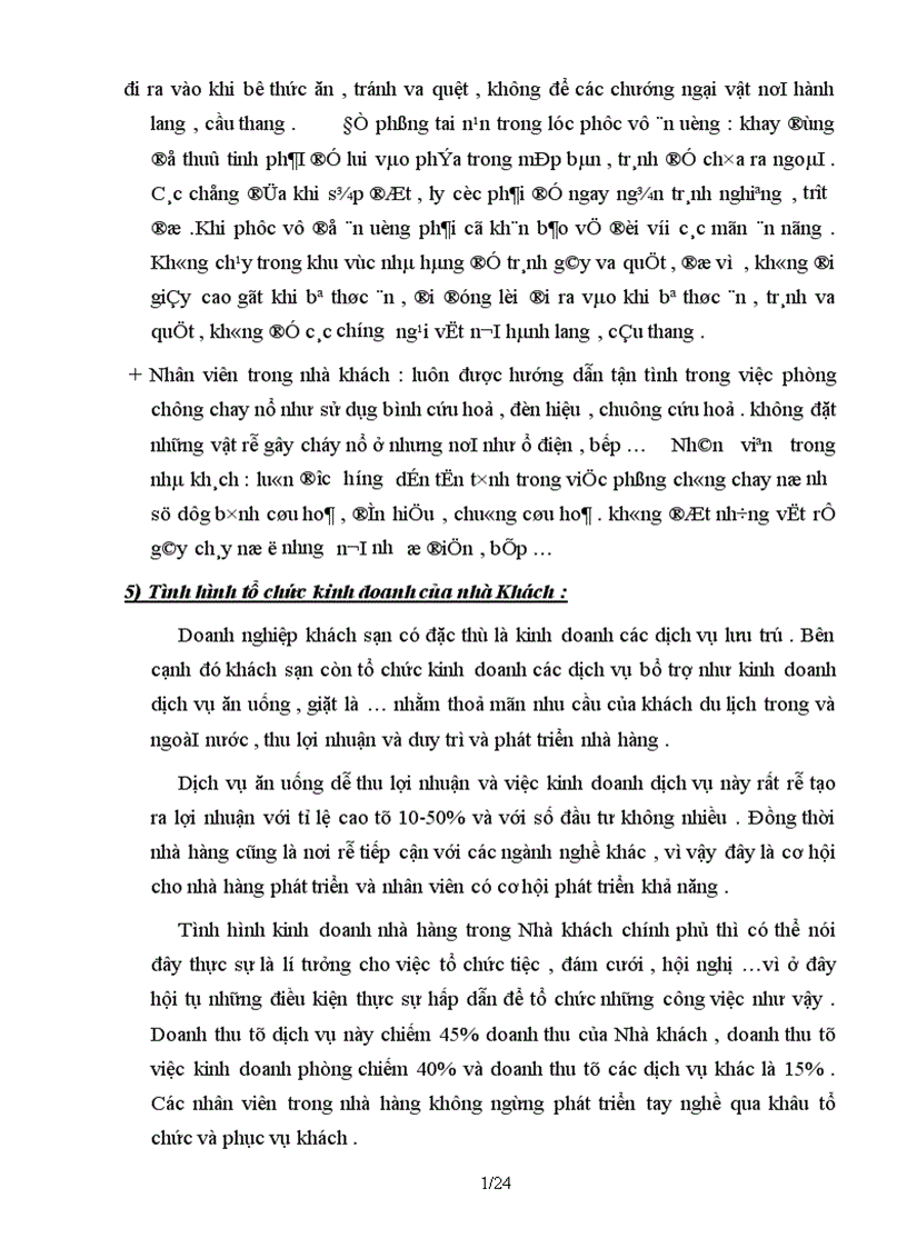 image for page Phương hướng tổ chức và tình hình kinh doanh nhằm nâng cao hiệu quả kinh doanh trong Nhà khách Chính Phủ 37 Hùng Vương