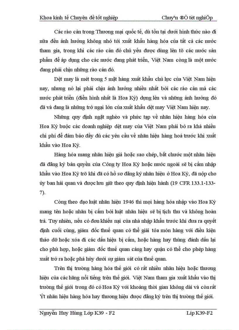 image for page Các biện pháp vượt rào cản đối với hàng dệt may vào thị trường Hoa Kỳ khi Việt Nam gia nhập WTO