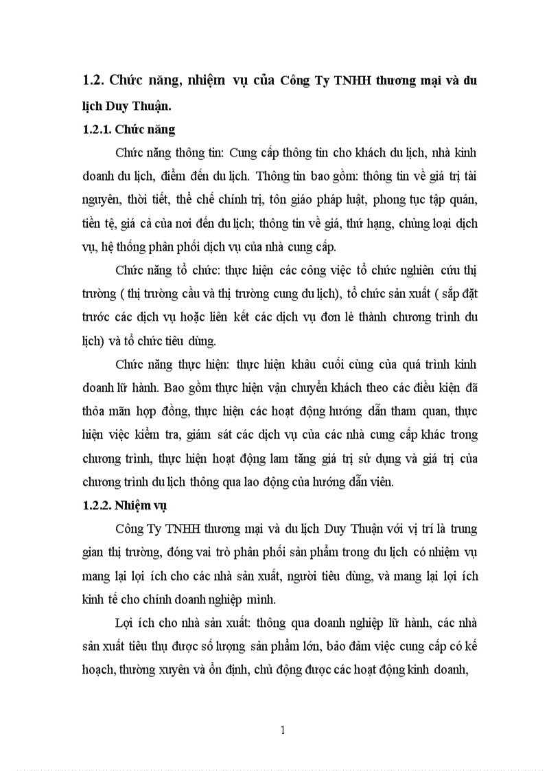 image for page Hoạt động kinh doanh lữ hành tại công ty TNHH thương mại và du lịch Duy Thuận