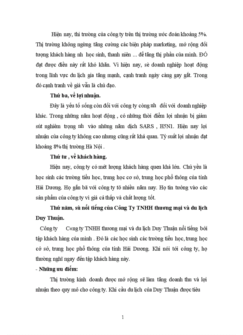 image for page Hoạt động kinh doanh lữ hành tại công ty TNHH thương mại và du lịch Duy Thuận