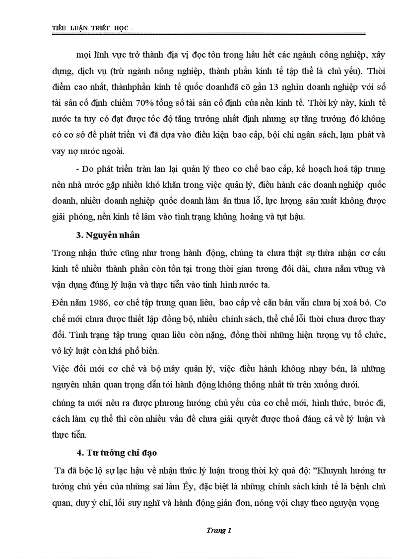 image for page Lý luận nhận thức vận dụng quan điểm đó vào nền kinh tế Việt Nam trước và sau mười năm đổi mới đến nay