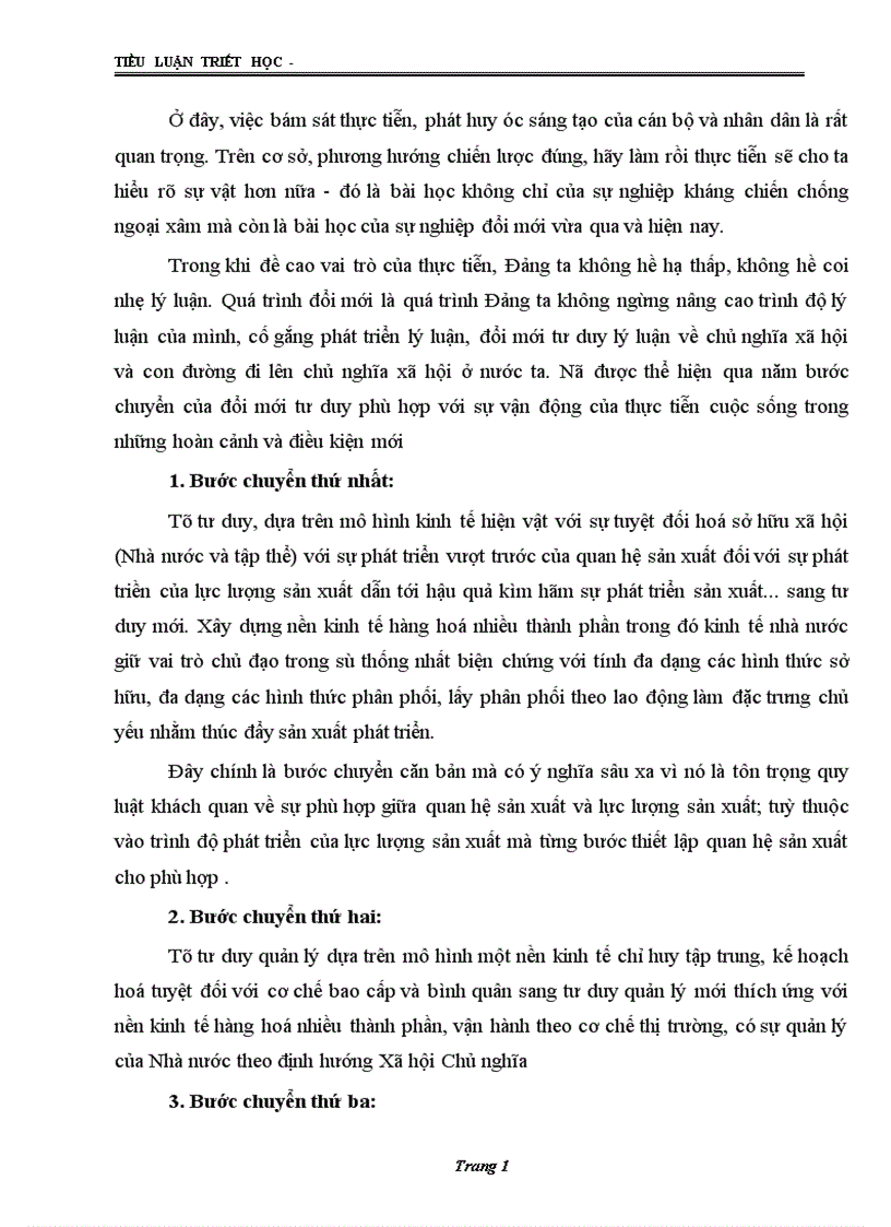 image for page Lý luận nhận thức vận dụng quan điểm đó vào nền kinh tế Việt Nam trước và sau mười năm đổi mới đến nay