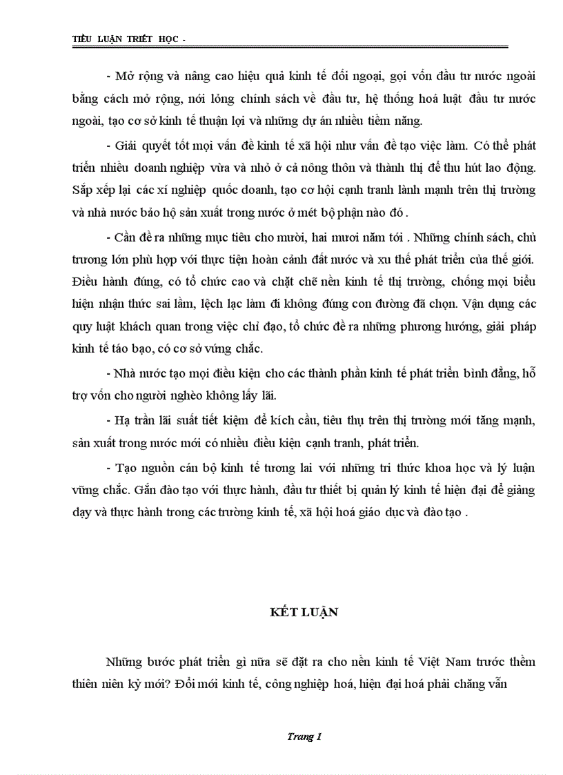 image for page Lý luận nhận thức vận dụng quan điểm đó vào nền kinh tế Việt Nam trước và sau mười năm đổi mới đến nay