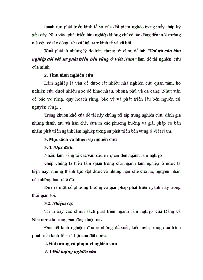 image for page Vai trò của lâm nghiệp đối với sự phát triển bền vững ở Việt Nam