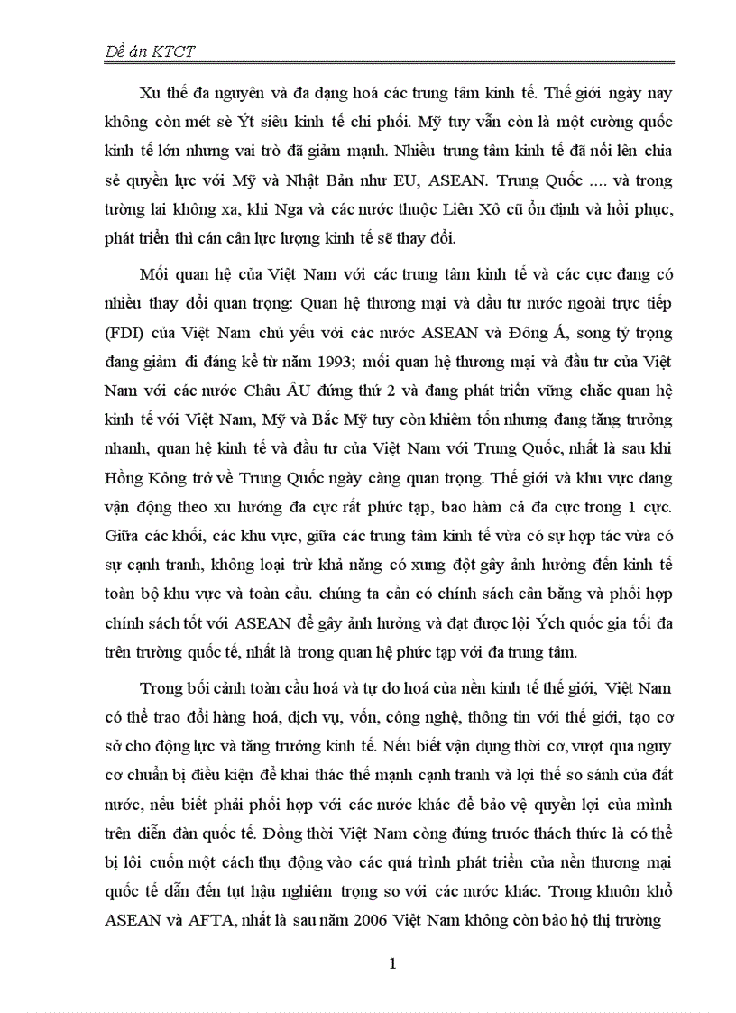 image for page Tiến trình hội nhập AFTA của Việt Nam