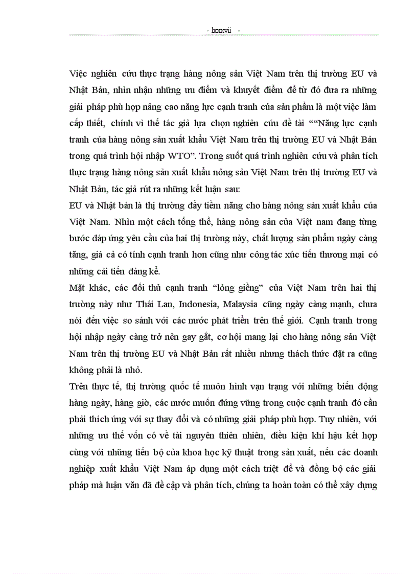 image for page Năng lực cạnh tranh của hàng nông sản xuất khẩu Việt Nam trên thị trường EU và Nhật Bản trong thời kỳ hội nhập WTO