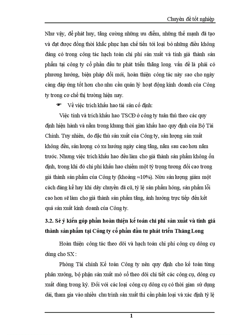 image for page Hoàn thiện kế toán chi phí sản xuất và tính giá thành sản phẩm tại Công ty cổ phần phát triển Thăng Long 1