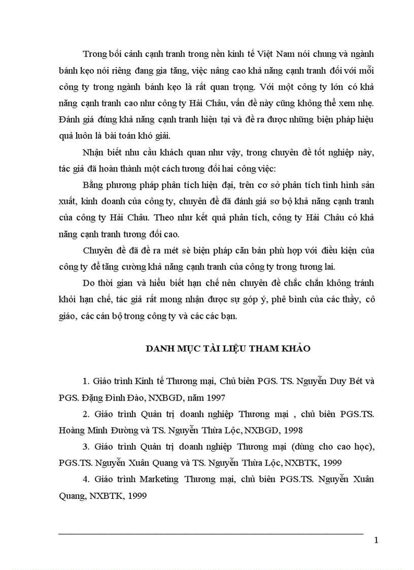 image for page Một số biện pháp nâng cao khả năng cạnh tranh của công ty bánh kẹo Hải Châu