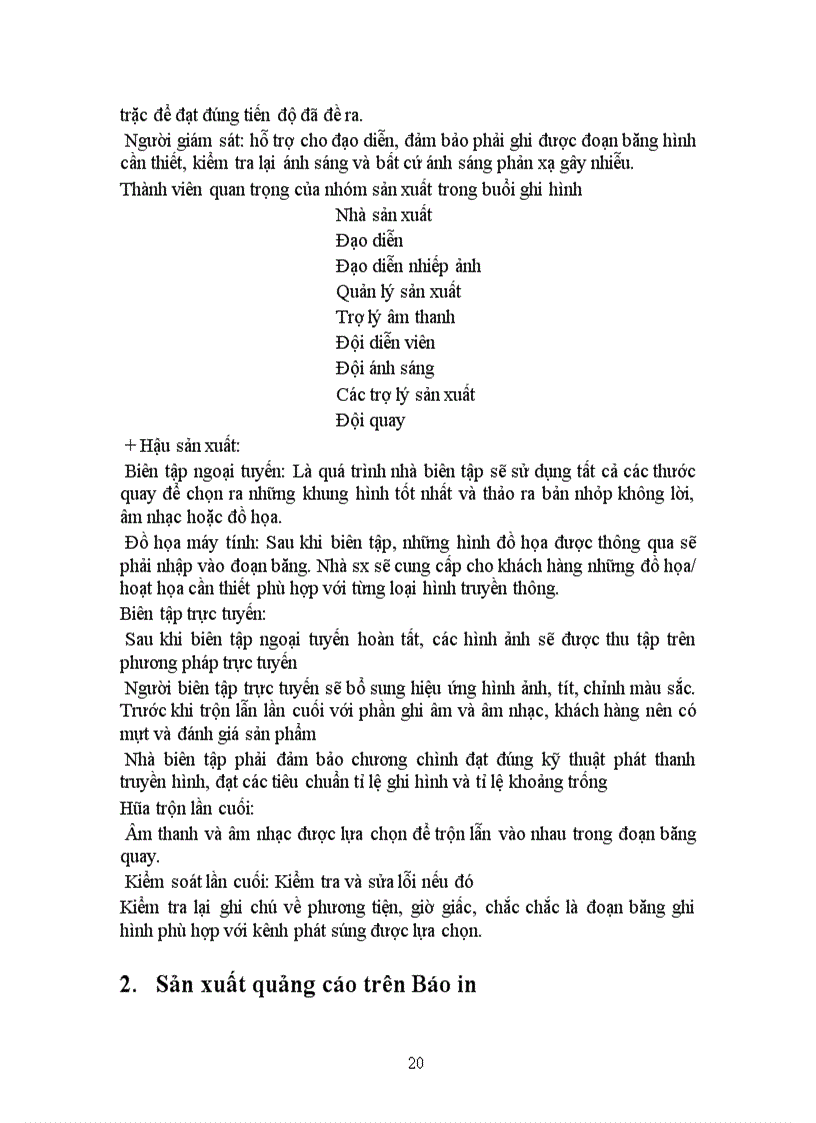 image for page Phân tích sự khác biệt trong hoạt động sản xuất quảng cáo trên các phương tiện thông tin đại chúng khác nhau