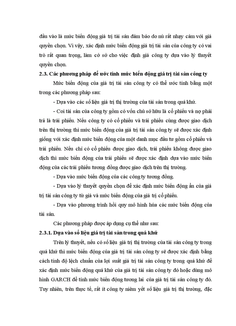 image for page Xác định mức biến động giá trị tài sản của các công ty niêm yết trên thị trường chứng khoán việt nam