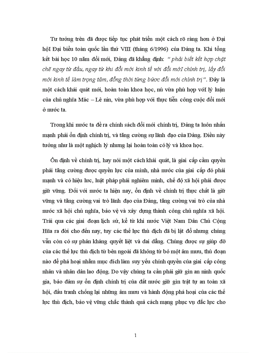 image for page Mối quan hệ giữa kinh tế và chính trị trong công cuộc đổi mới ở việt nam trên quan điểm toàn diện 1
