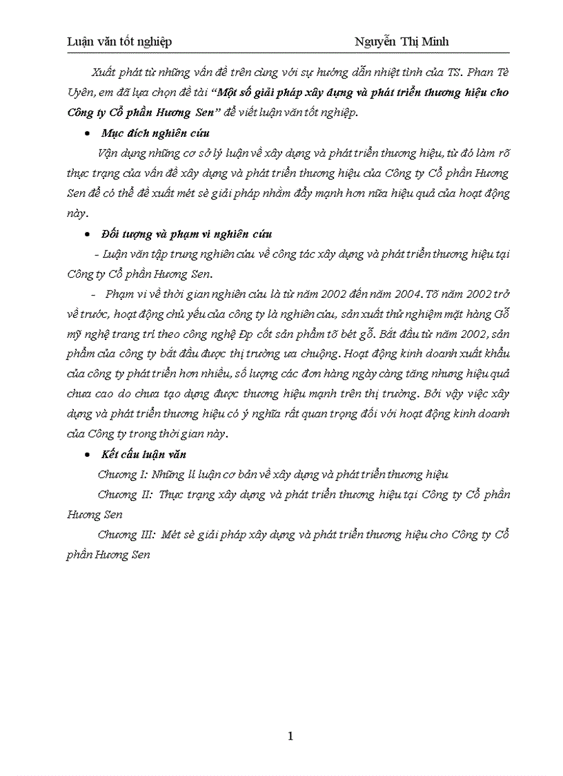 image for page Một số giải pháp xây dựng và phát triển thương hiệu cho Công ty Cổ phần Hương Sen