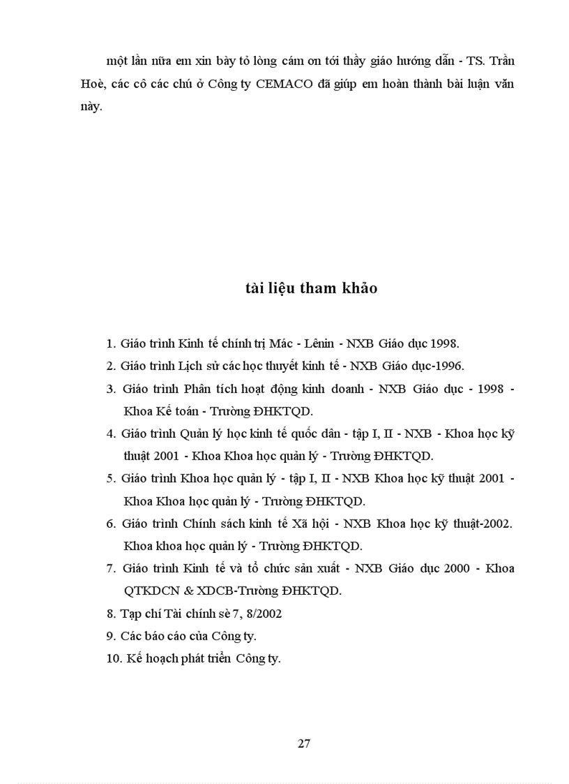 image for page Phân tích đánh giá chỉ tiêu lợi nhuận và các biện pháp nâng cao lợi nhuận của Công ty Hoá chất vật liệu điện và vật tư khoa học kỹ thuật CEMACO