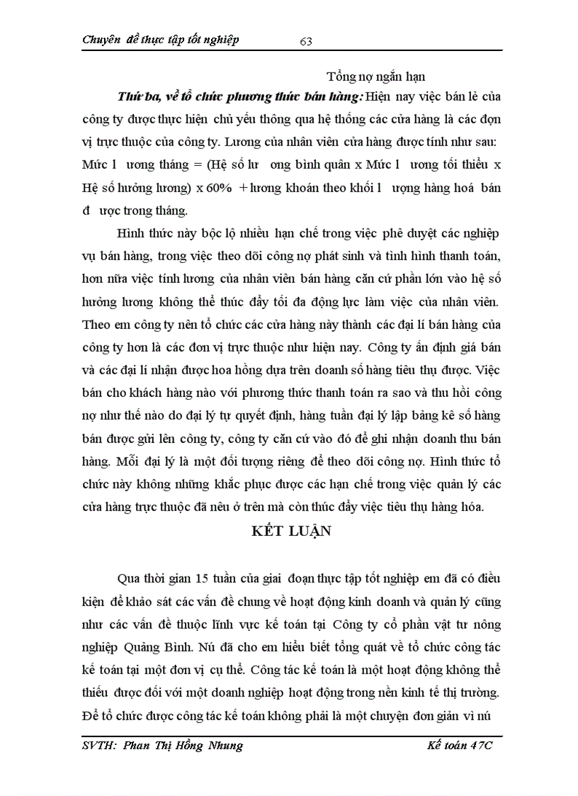 image for page Hoàn thiện kế toán bán hàng và xác định kết quả tiêu thụ tại Công ty cổ phần vật tư nông nghiệp Quảng Bình