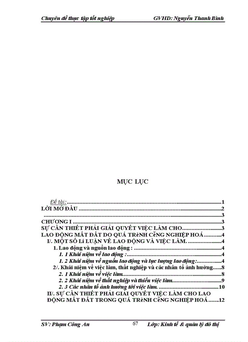 image for page Thực trạng và giải pháp giải quyết việc làm cho người lao động có đất nông nghiệp bị thu hồi phục vụ các dự án phát triển công nghiệp giao thông trên địa bàn huyện Tứ Kỳ tỉnh Hải Dương giai đoạn 2005 2010