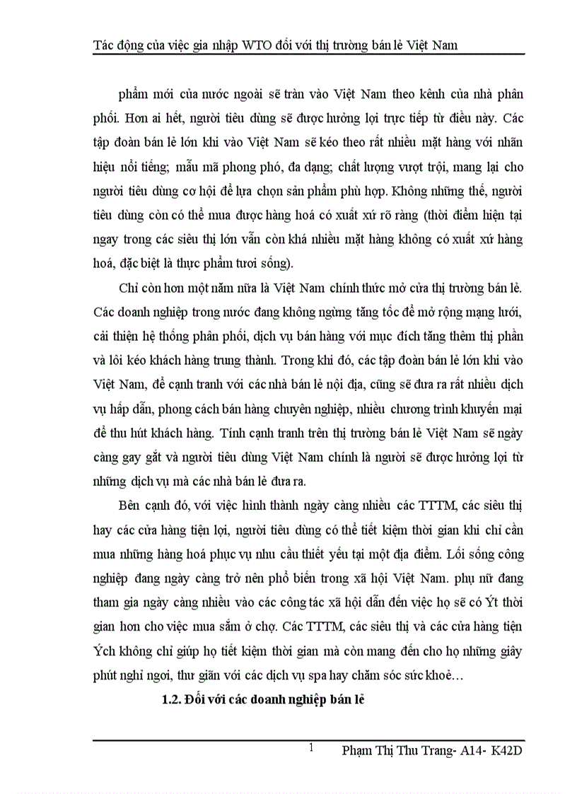 image for page Tác động của việc gia nhập WTO đối với thị trường bán lẻ Việt Nam