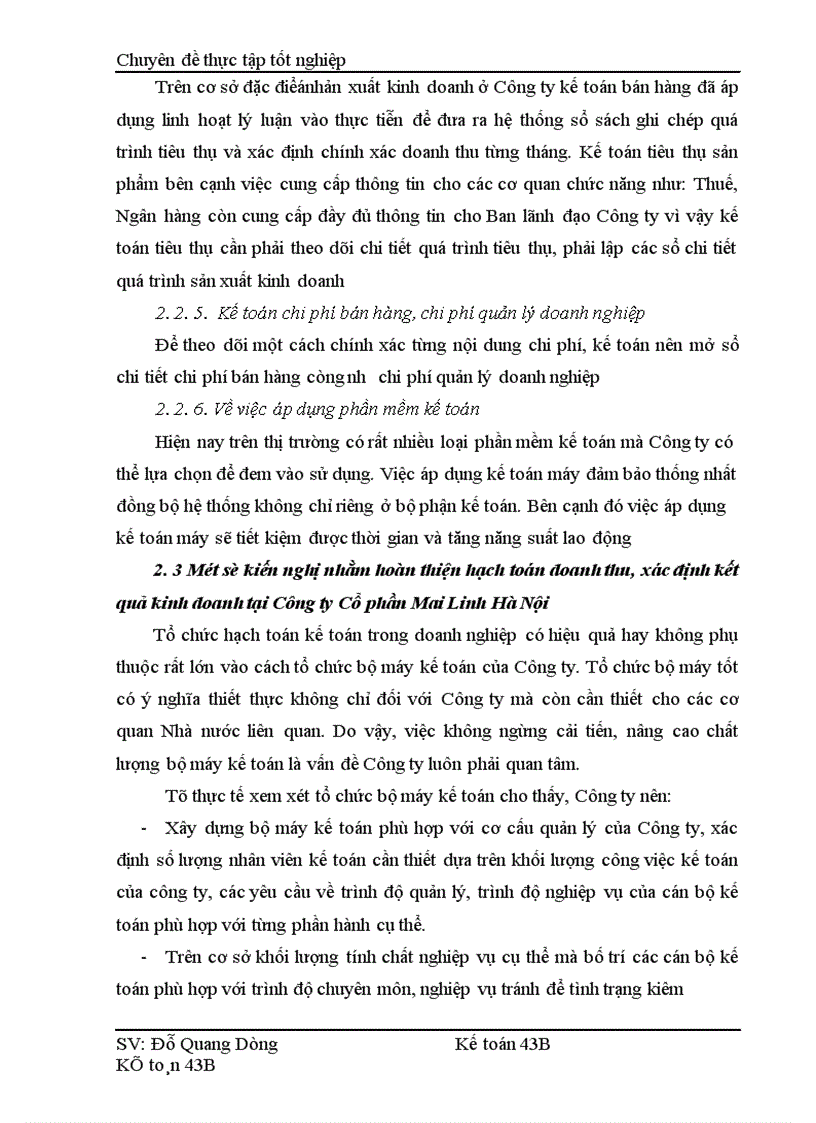 image for page Hoàn thiện hạch toán Doanh thu xác định kết quả kinh doanh tại Công ty Cổ phần Mai Linh Hà Nội 1