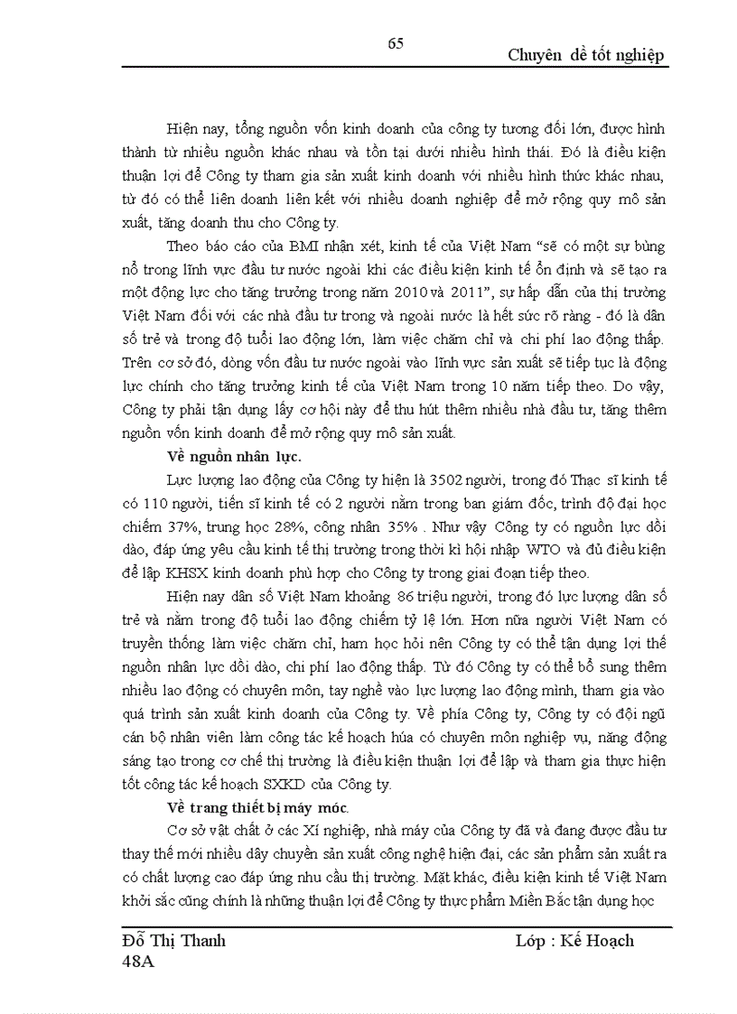 image for page Một số giải pháp thực hiện kế hoạch sản xuất kinh doanh của công ty thực phẩm Miền Bắc