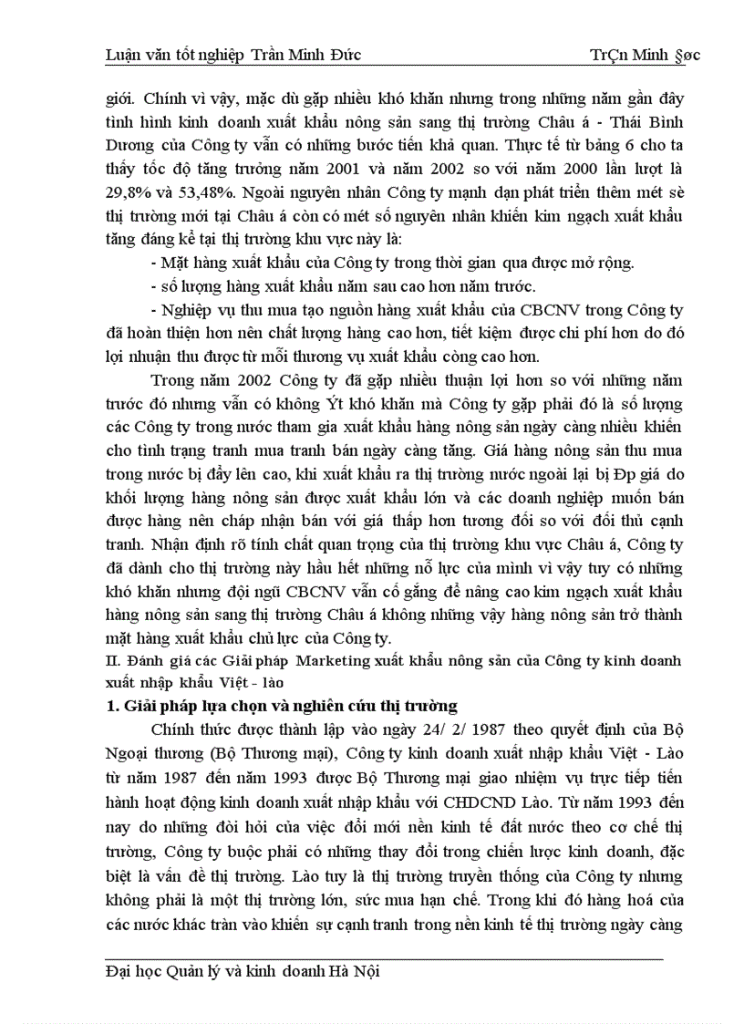 image for page Một số giải pháp Marketing hoàn thiện xuất khẩu nông sản sang thị trường khu vực Châu á Thái Bình Dương của Công ty kinh doanh Xuất nhập khẩu Việt Lào