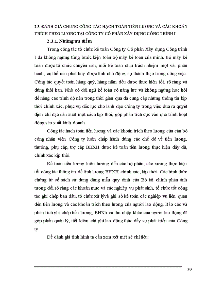 image for page Hạch toán tiền lương và các khoản trích theo lương tại Công ty cổ phần xây dựng công trình I 1