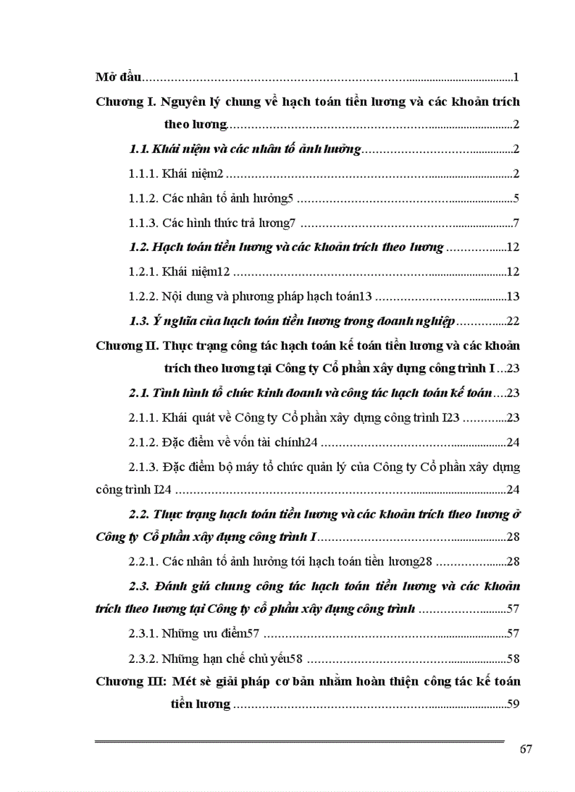 image for page Hạch toán tiền lương và các khoản trích theo lương tại Công ty cổ phần xây dựng công trình I 1
