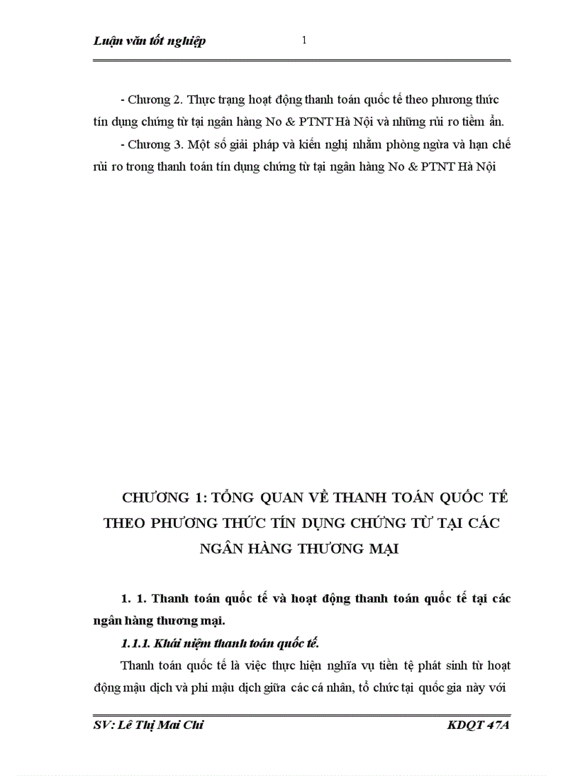 image for page Giải pháp hạn chế và phòng ngừa rủi ro trong thanh toán quốc tế theo phương thức Tín dụng chứng từ tại ngân hàng Nông nghiệp và Phát triển nông thôn Hà Nội