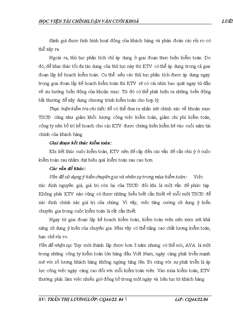 image for page Hoàn thiện quy trình kiểm toán tscđ trong kiểm toán bctc do công ty kiểm toán ava thực hiện 1
