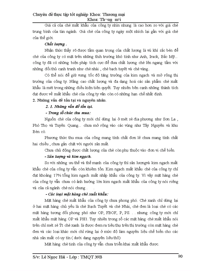 image for page Một số giải pháp đẩy mạnh xuất khẩu chè ở Công ty AGREXPORT Hà Nội