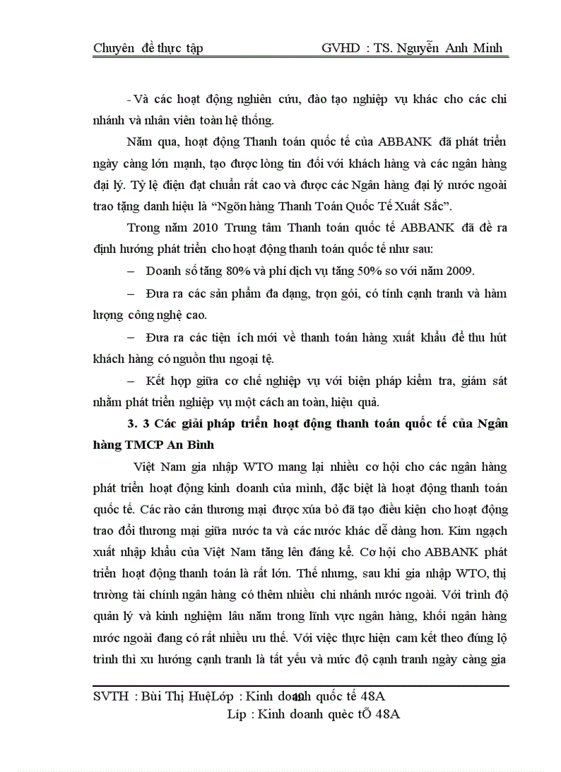 image for page Phát triển hoạt động thanh toán quốc tế tại Ngân hàng TMCP An Bình