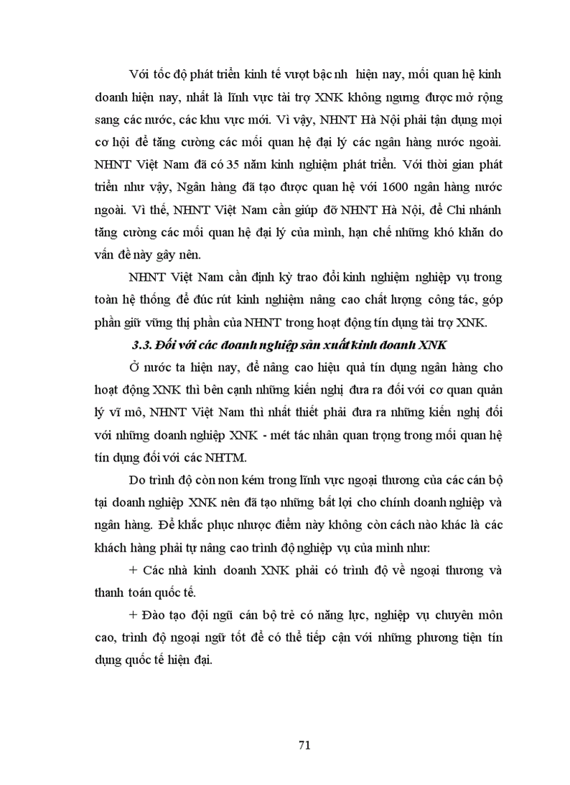 image for page Giải pháp mở rộng hoạt động tín dụng tài trợ xuất nhập khẩu tại Ngân hàng ngoại thương Hà Nội