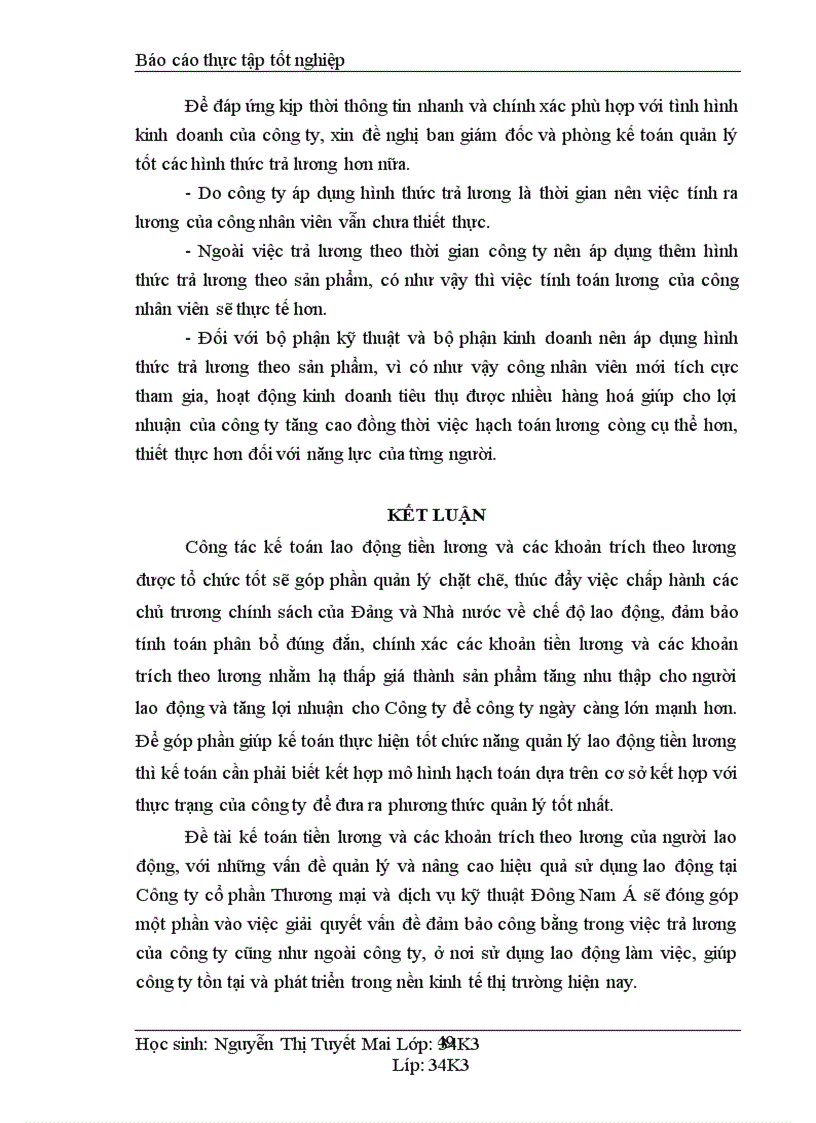 image for page Kế toán tiền lương và các khoản trích theo lương tại Công ty cổ phần Thương Mại và dịch vụ kỹ thuật Đông Nam á 1
