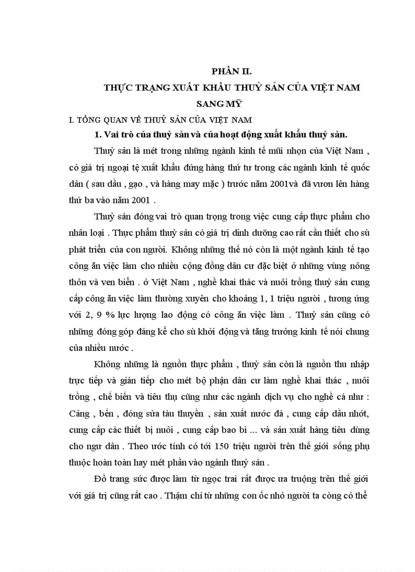 image for page Vấn đề xuất khẩu thuỷ sản của Việt Nam vào Mỹ thực trạng và giải pháp