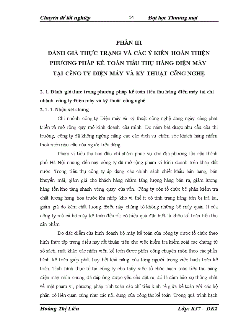 image for page Hoàn thiện phương pháp kế toán tiêu thụ hàng điện máy