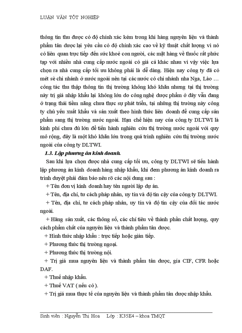 image for page Hoàn thiện quy trình nhập khẩu nguyên liệu và thành phẩm tân dược tại Công ty dược liệu TWI Hà Nội